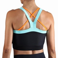 Top Endless Crop Negro Aqua  Oferta + Barato