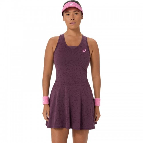 Vestido Asics Match Jacquard Granate Oscuro