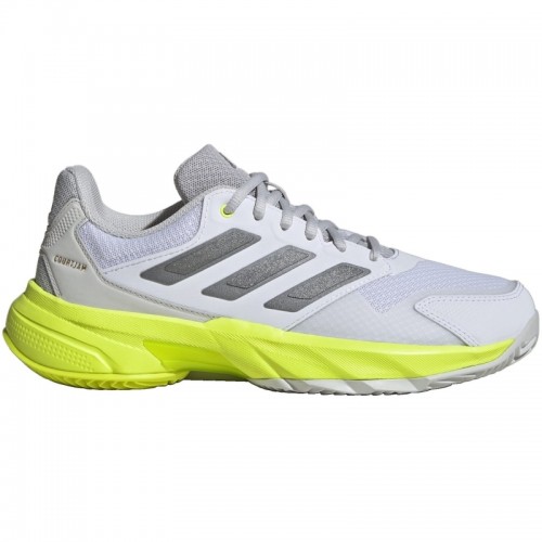 Adidas CourtJam Control 3 White Silver Lucid Lemon Women''s Sneakers