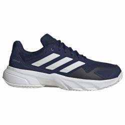Zapatillas de Padel Adidas CourtJam Control 3 Clay Azul Oscuro Blanco