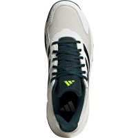 Tênis Adidas CourtJam Control Clay Branco Preto Verde  Oferta + Barato