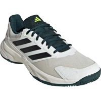 Tênis Adidas CourtJam Control Clay Branco Preto Verde  Oferta + Barato