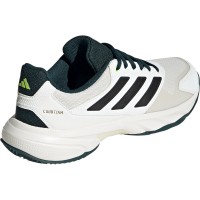Tênis Adidas CourtJam Control Clay Branco Preto Verde  Oferta + Barato