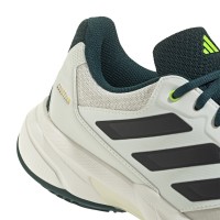 Tênis Adidas CourtJam Control Clay Branco Preto Verde  Oferta + Barato