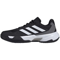 Adidas CourtJam Control Clay Black White Grey Shoes  PADELPOINT Adidas CourtJam Control Clay Black White Grey Shoes