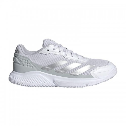 Adidas Courtquick Padel Baskets Blanches Grises Femmes