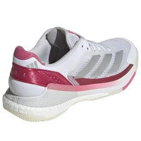 Adidas Crazyquick Boost Padel Blanc Argent Rose Baskets Femme  Offre - Pas cher