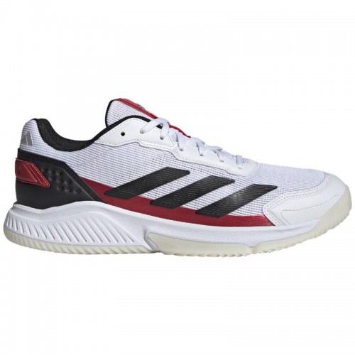 Zapatillas de Padel Adidas Courtquick Padel Blanco Negro Rojo