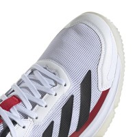 Zapatillas Adidas Courtquick Padel Blanco Negro Rojo  Oferta + Barato