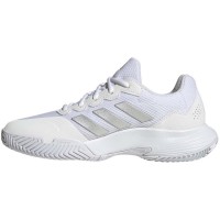 Adidas GameCourt 2 Tênis Feminino Branco Prata Metal  Oferta + Barato