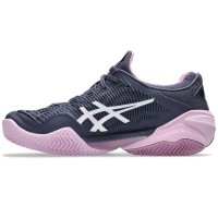 Sneakers Asics Court FF 3 Indigo Blu Bianco Donna - TERRA BATTUTA  Offerta + Economico