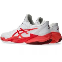 Zapatillas Asics Court FF 3 Novak Clay Blanco Rojo  Oferta + Barato