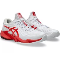 Zapatillas Asics Court FF 3 Novak Clay Blanco Rojo  Oferta + Barato