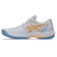 Zapatillas Asics Game FF Padel Blanco Naranja Mujer  Oferta + Barato
