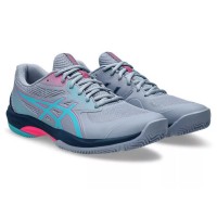 Zapatillas Asics Game FF Padel Gris Azul Aqua  Oferta + Barato