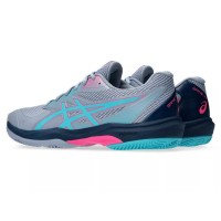 Zapatillas Asics Game FF Padel Gris Azul Aqua  Oferta + Barato