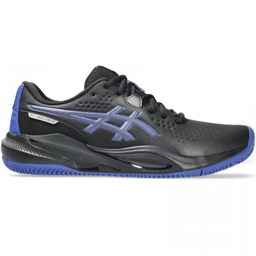 Baskets Asics Gel Challenger 15 TERRE BATTUE Noir Bleu Cobalt  Offre - Pas cher
