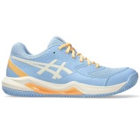 Asics Gel Dedicate 8 Padel Blue Stone Cream Sapatos Femininos  Oferta + Barato