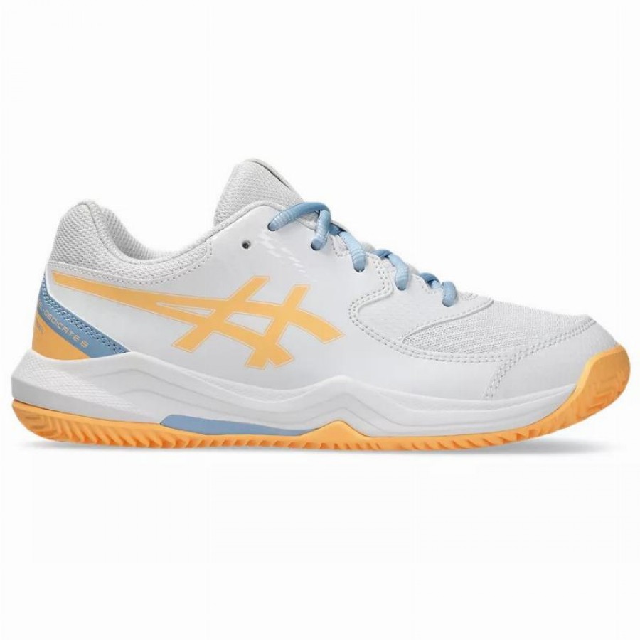 Zapatillas Asics Gel Dedicate 8 Padel GS Blanco Naranja Junior  Oferta + Barato