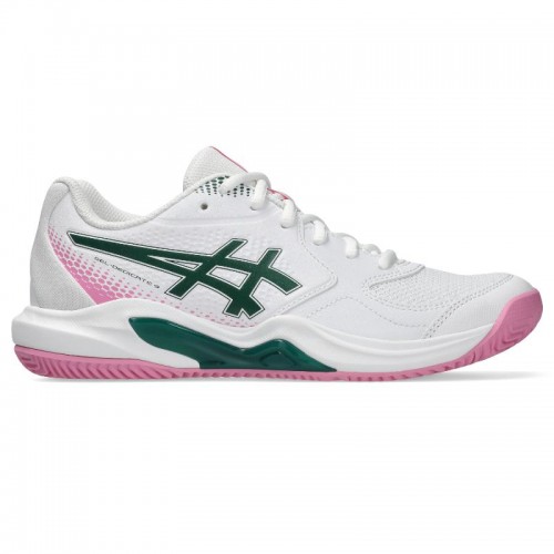 Zapatillas de Padel Asics Gel Dedicate 9 Padel Blanco Verde Mujer