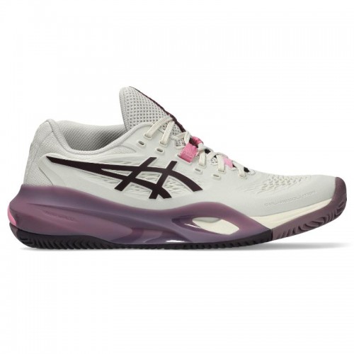 Asics Gel Resolution X Clay Beige Dark Garnet Women''''s Sneakers