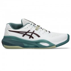 Zapatillas de Padel Asics Gel Resolution X Clay Blanco Granate Oscuro