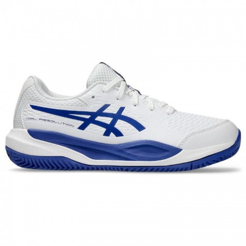 Asics Gel Resolution X Clay GS White Cobalt Blue Junior Sneakers Asics Gel Resolution X Clay GS White Cobalt Blue Junior Sneakers
