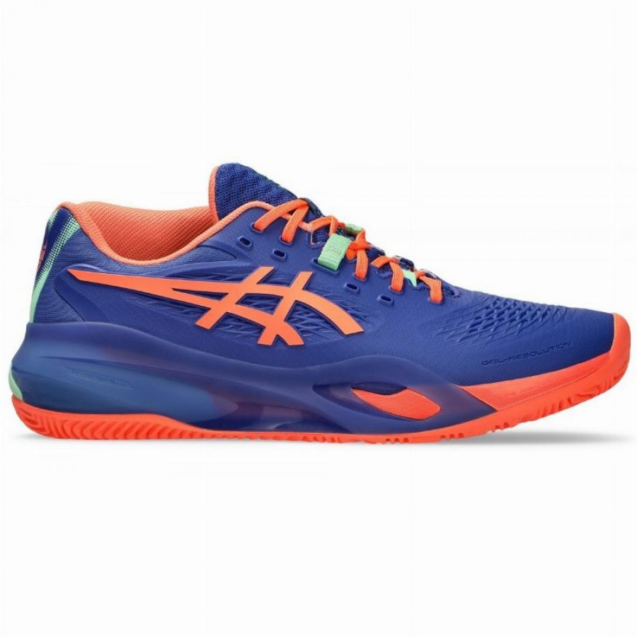 Zapatillas Asics Gel Resolution X Padel Azul Cobalto Coral  Oferta + Barato