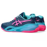 Zapatillas Asics Gel Resolution X Padel Azul Mako Rosa  Oferta + Barato