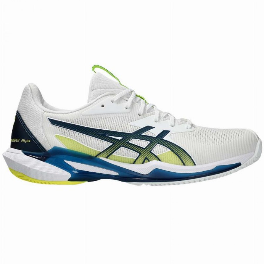 Zapatillas Asics Solution Speed FF 3 Clay Blanco Azul Mako  Oferta + Barato