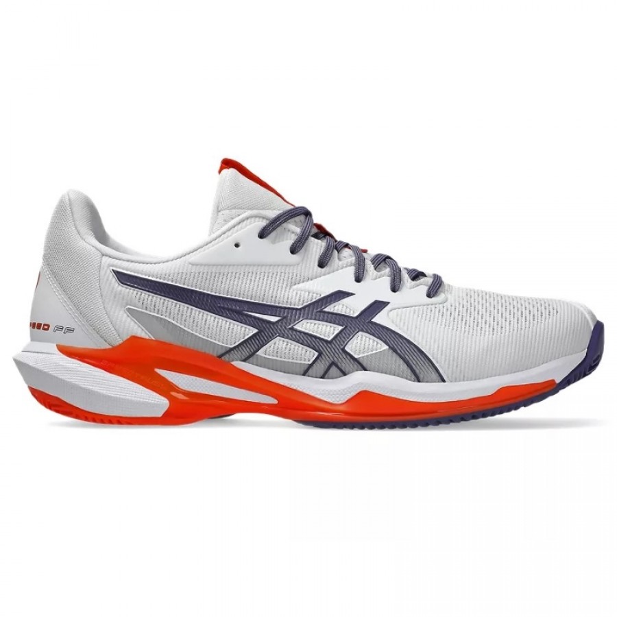 Sneakers Asics Solution Speed FF 3 Clay Bianco Grigio Arancio  Offerta + Economico