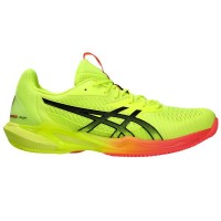 Zapatillas Asics Solution Speed FF 3 Clay Paris Amarillo Negro  Oferta + Barato