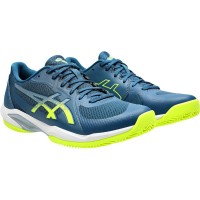Zapatillas Asics Solution Swift FF 2 Clay Azul Mako Amarillo  Oferta + Barato