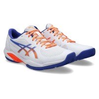 Asics Tênis Solution Swift FF 2 Padel Branco Azul Cobalto  Oferta + Barato