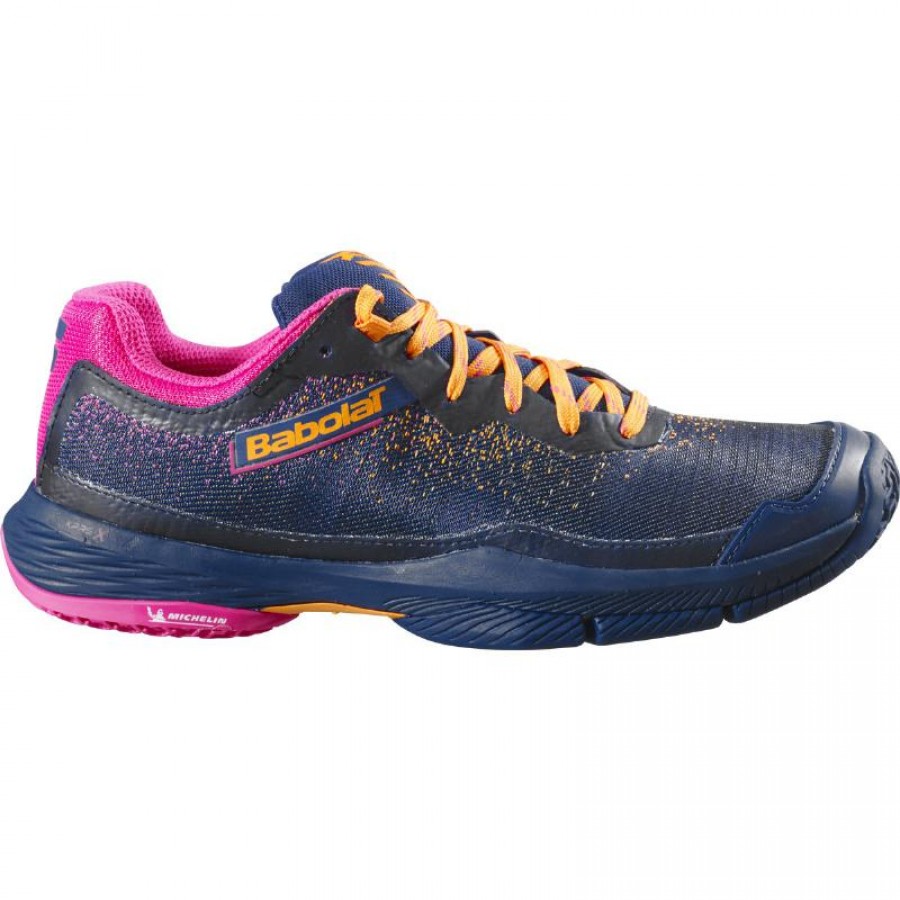 Zapatillas Babolat Jet Ritma Azul Marino Fucsia Mujer  Oferta + Barato