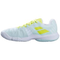 Zapatillas Babolat Sensa Azul Amarillo Fluor Mujer  Oferta + Barato