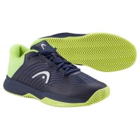 Zapatillas Head Revolt Pro 4.5 Clay Azul Marino Lima Junior  Oferta + Barato