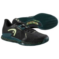 Zapatillas Head Sprint Pro 3.5 SF Clay Negro Verde Bosque  Oferta + Barato
