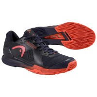 Zapatillas Head Sprint Pro 4.0 Clay Azul Oscuro Rojo  Oferta + Barato