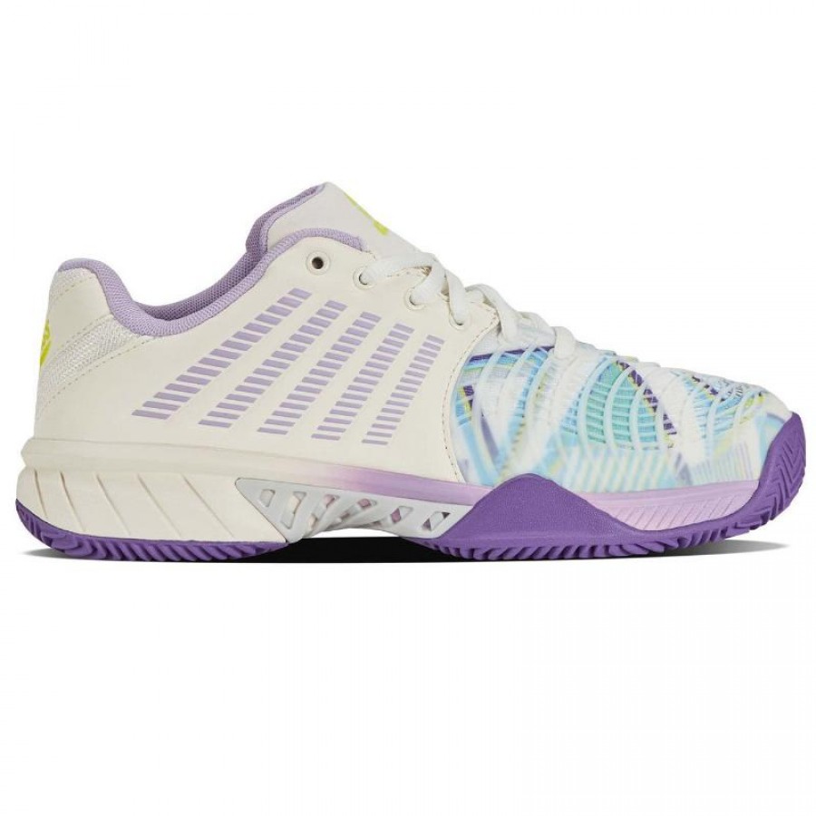 Zapatillas Kswiss Express Light 3 HB Padel Blanco Purpura Mujer  Oferta + Barato
