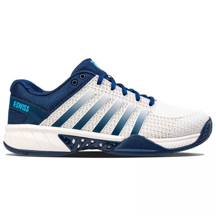 Zapatillas Kswiss Express Light Pickleball Blanco Azul Oscuro Cian  Oferta + Barato