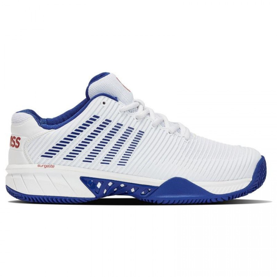Baskets Kswiss Hypercourt Expres 2 HB Blanc Bleu  Offre - Pas cher