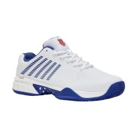 Baskets Kswiss Hypercourt Expres 2 HB Blanc Bleu  Offre - Pas cher