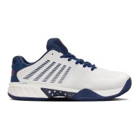 Kswiss Hypercourt Express 2 HB White Blue Baskets   Offre - Pas cher