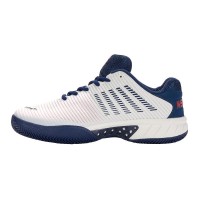 Kswiss Hypercourt Express 2 HB White Blue Baskets   Offre - Pas cher