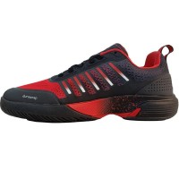 Zapatillas Kswiss Sanyo Ultra Court Padel Negro Antracita Rojo  Oferta + Barato