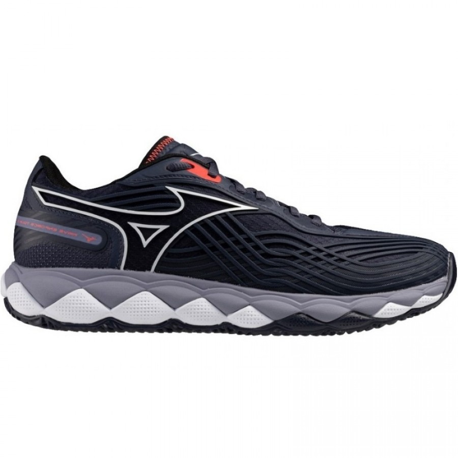 Zapatillas Mizuno Wave Enforce Tour 2 Clay Azul Oscuro Gris  Oferta + Barato