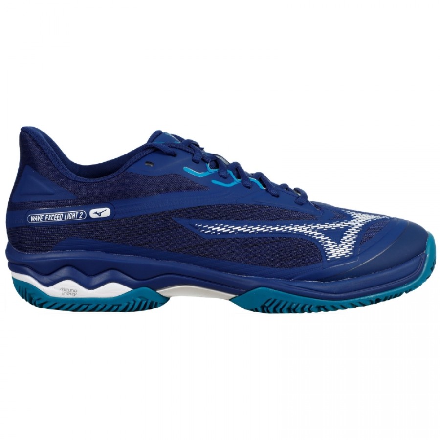 Zapatillas Mizuno Wave Exceed Light 2 Clay Azul Oscuro Blanco  Oferta + Barato