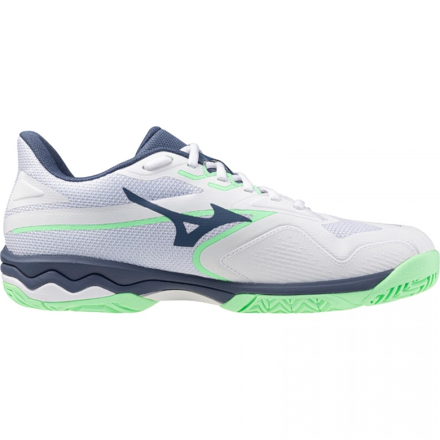 Zapatillas Mizuno Wave Exceed Light 2 Clay Blanco Verde Azul  Oferta + Barato