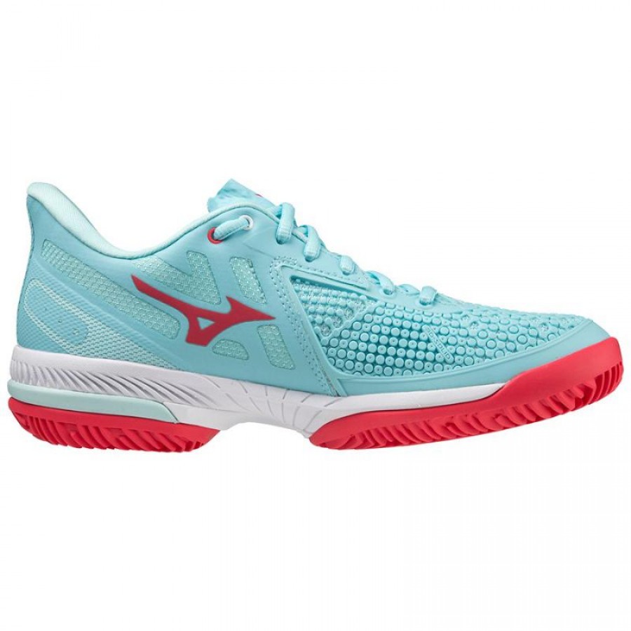 Zapatillas Mizuno Wave Exceed Tour 5 CC Turquesa Blanco Mujer  Oferta + Barato